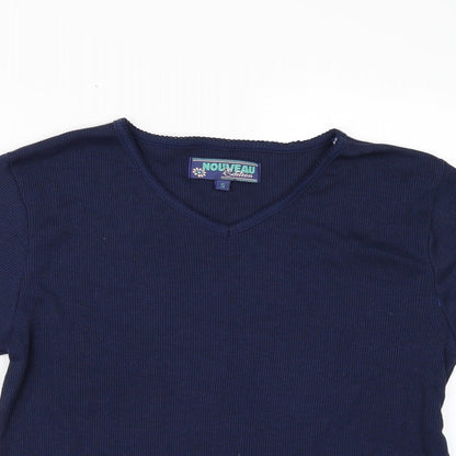 Preloved nouveau Womens Blue   Basic T-Shirt Size S - Detail