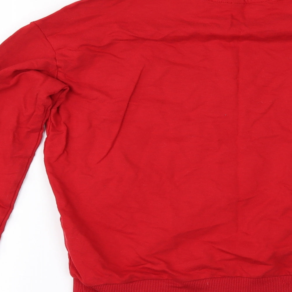 Divided by H&M` Womens Red   Pullover Sweatshirt Size XS  - DEAR SANTA DEFINE GOOD