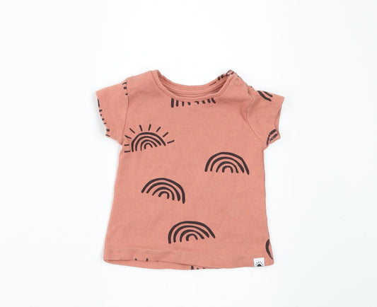 Primark Girls Orange   Basic T-Shirt Size 6-9 Months
