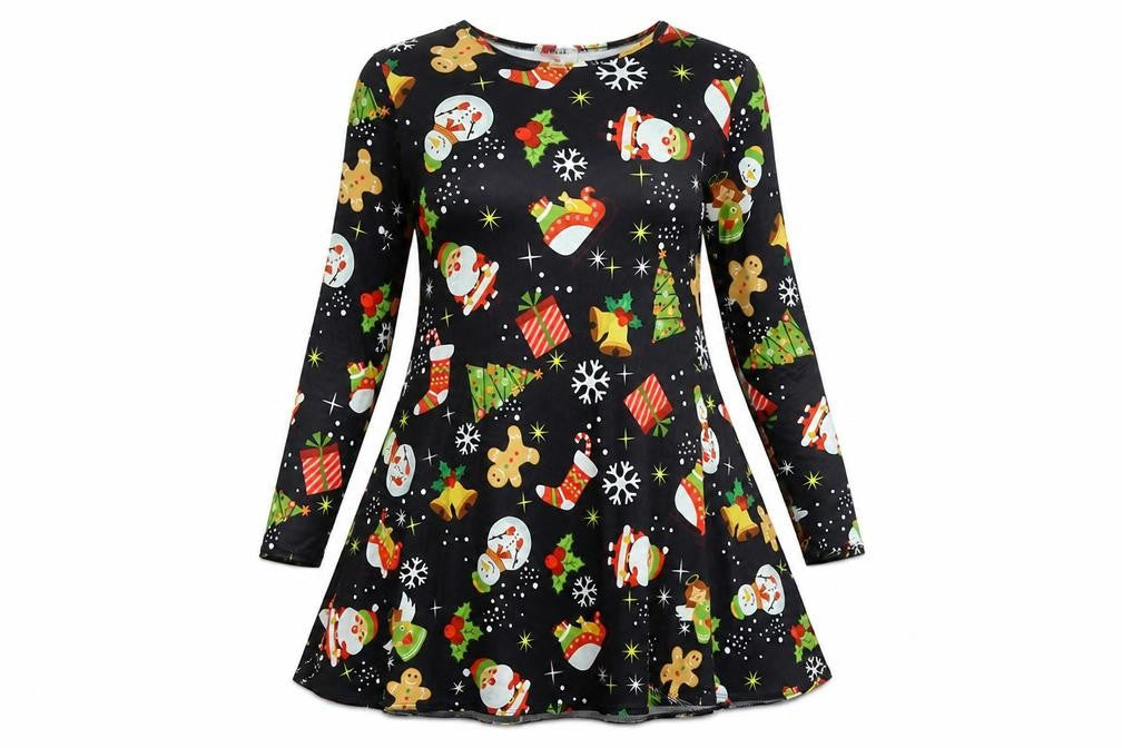 Ash Collection Womens Black Polka Dot  Fit & Flare  Size M  - Christmas dress