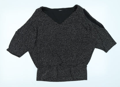 Roman Womens Black   Basic T-Shirt Size 12