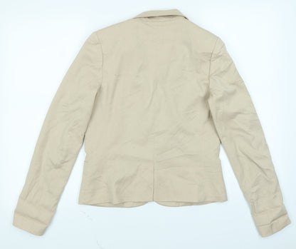 Preloved Divided Womens Beige   Jacket Blazer Size 12 - Back