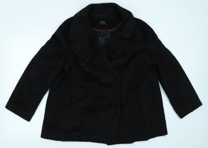 Marks & Spencer Collection Womens Black   Overcoat Coat Size 14