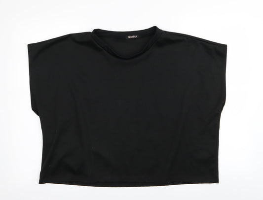 Misspap Womens Black   Basic T-Shirt Size L