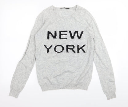 Dorothy Perkins Womens Grey   Pullover Jumper Size 10