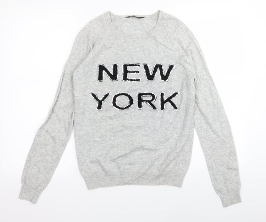 Dorothy Perkins Womens Grey   Pullover Jumper Size 10