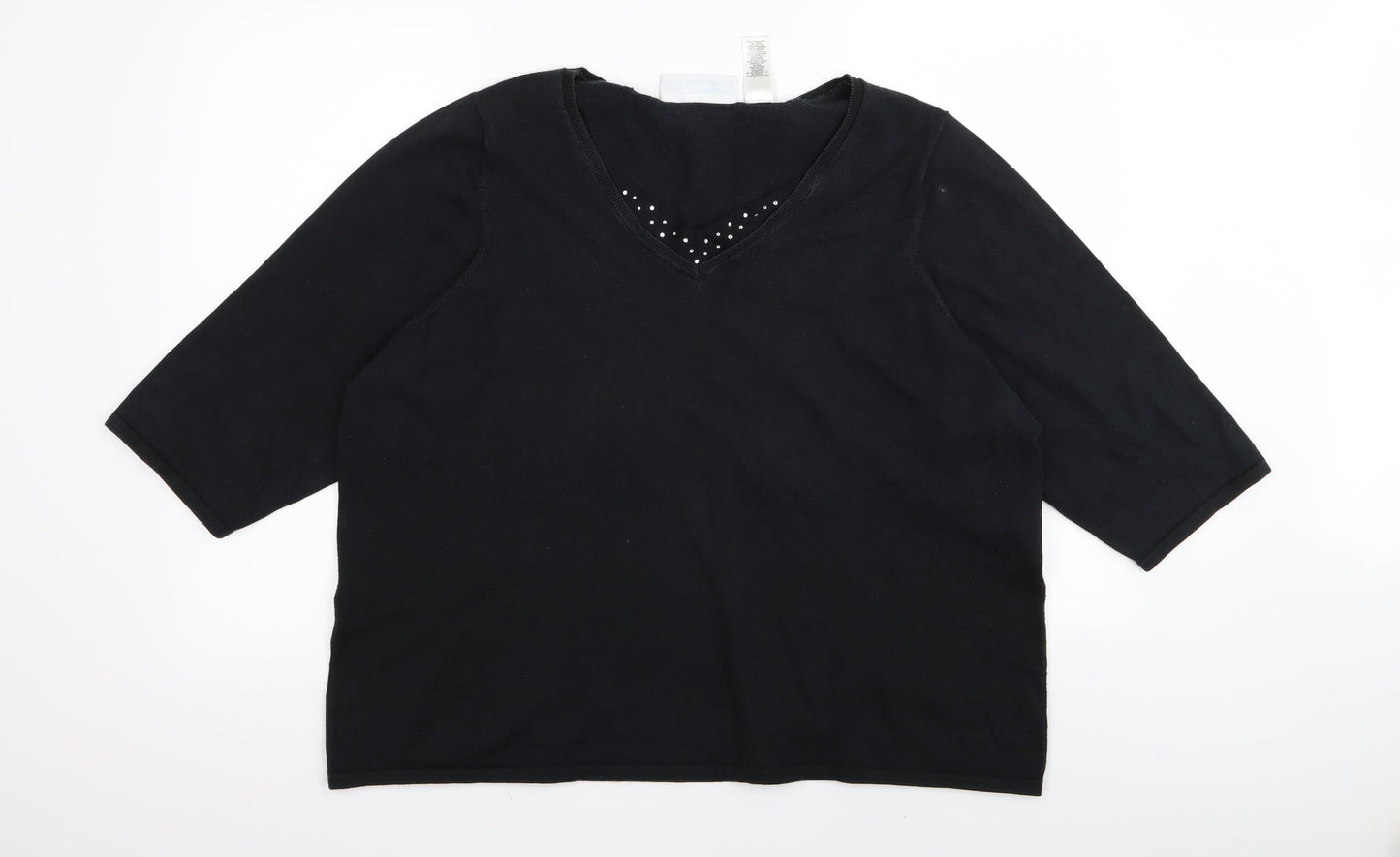 First Issue Womens Black   Basic T-Shirt Size M