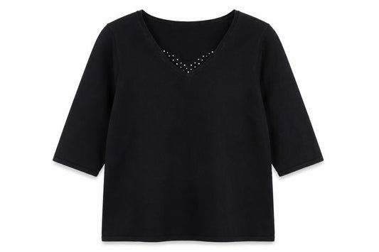 First Issue Womens Black   Basic T-Shirt Size M