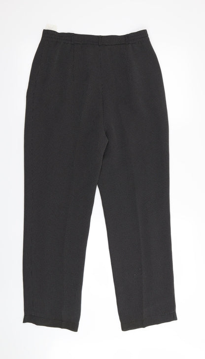 Preworn Womens Black Houndstooth  Trousers  Size 12 L27 in