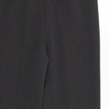 Preworn Womens Black Houndstooth  Trousers  Size 12 L27 in