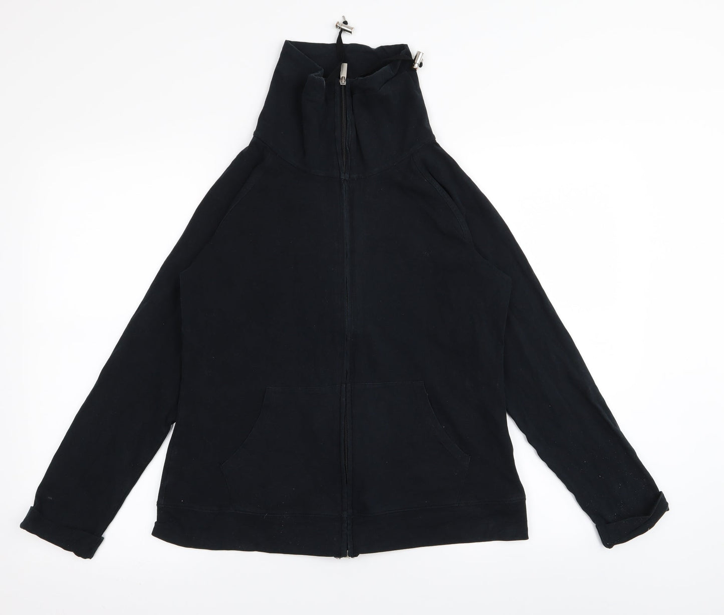 M&S Womens Black   Full Zip Jumper Size 14