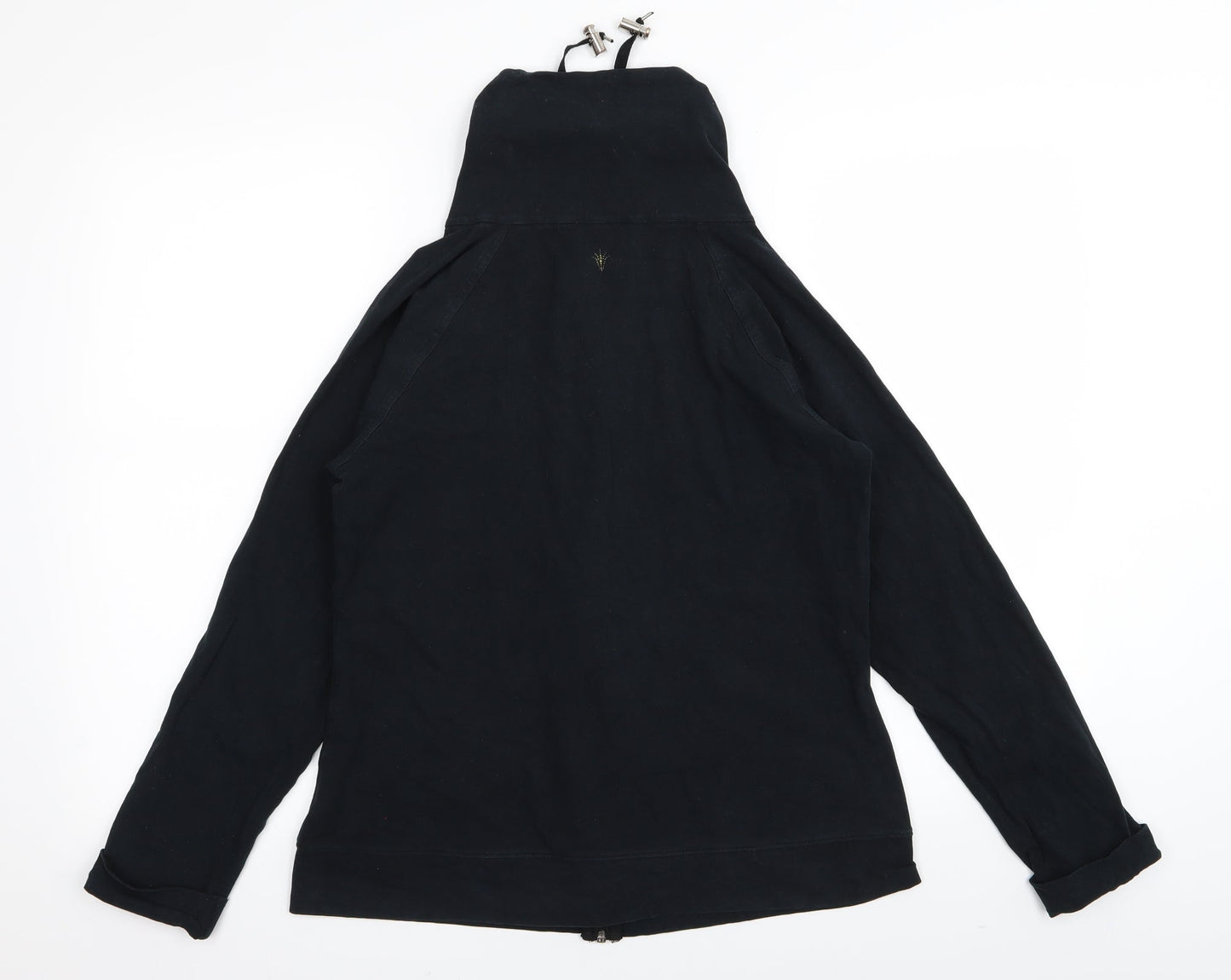 M&S Womens Black   Full Zip Jumper Size 14