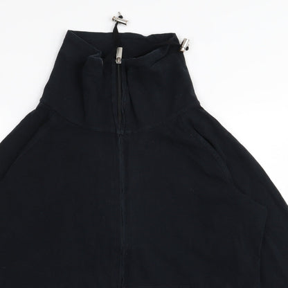 Preloved M&S Womens Black   Full Zip Jumper Size 14 - Detail