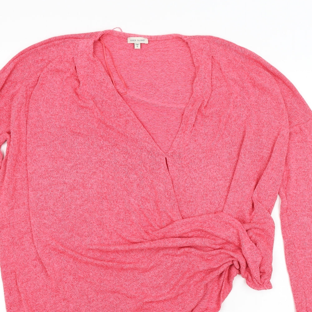River Island Womens Pink   Basic T-Shirt Size 6