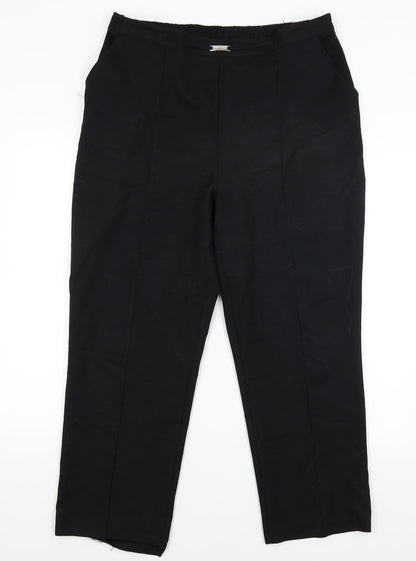 Papaya Womens Black   Dress Pants Trousers Size 16 L26 in