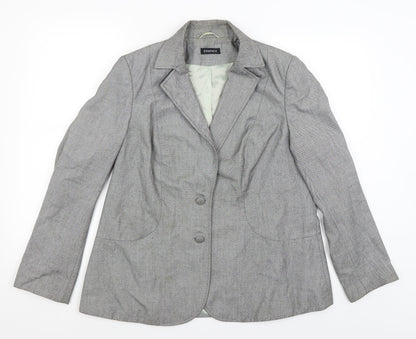 Preloved essence Womens Grey   Jacket Blazer Size 16 - Front
