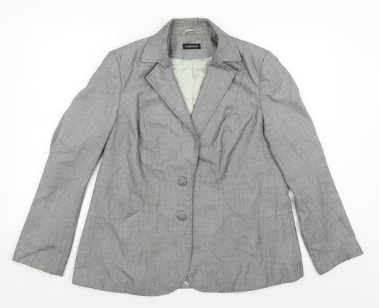 essence Womens Grey   Jacket Blazer Size 16