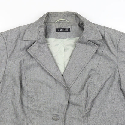 Preloved essence Womens Grey   Jacket Blazer Size 16 - Detail