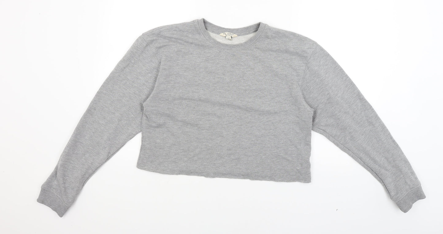 Miss Selfridge Womens Grey   Pullover Sweatshirt Size 12