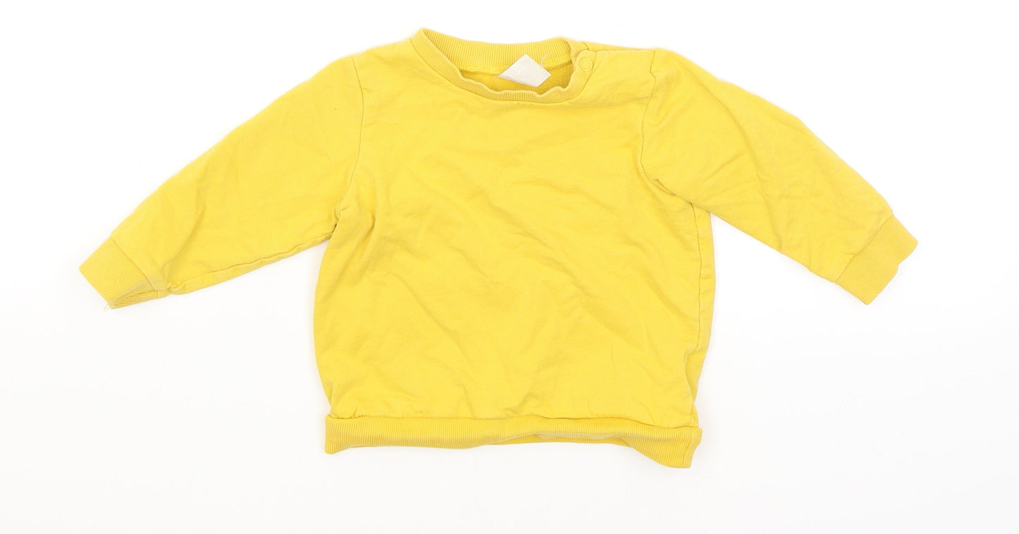 H&M Baby Yellow   Pullover Jumper Size 9-12 Months