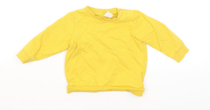 Preloved H&M Baby Yellow   Pullover Jumper Size 9-12 Months - Front