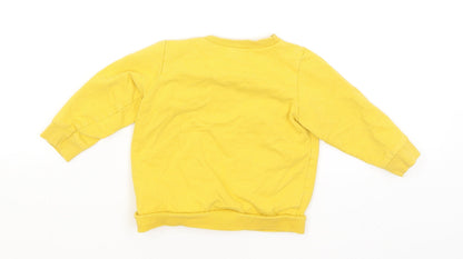 Preloved H&M Baby Yellow   Pullover Jumper Size 9-12 Months - Back