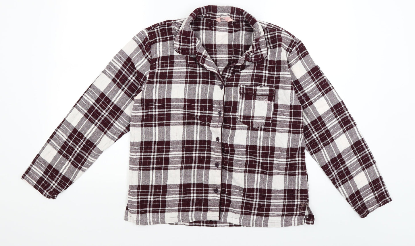 Boux Avenue Womens Red Plaid  Basic Button-Up Size 14