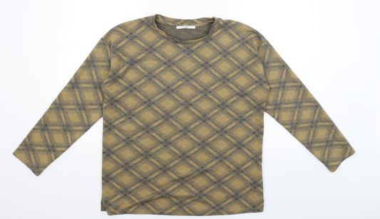 George Womens Yellow Argyle/Diamond  Pullover Jumper Size 12