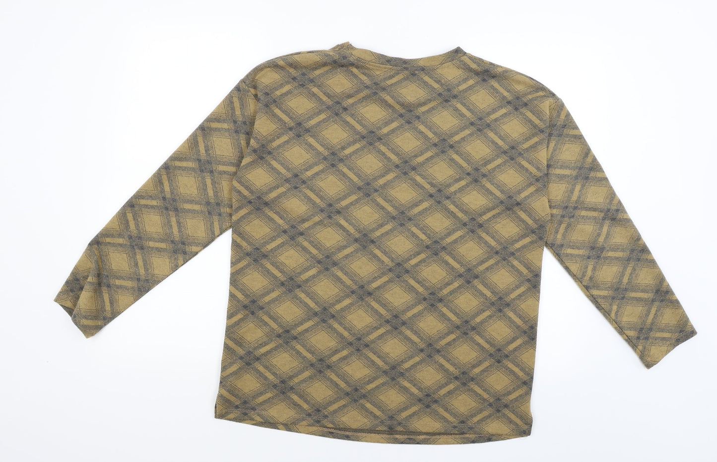 George Womens Yellow Argyle/Diamond  Pullover Jumper Size 12