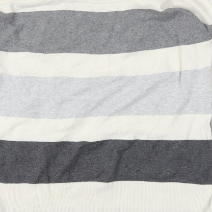 Gap Mens White Striped  Pullover Jumper Size L