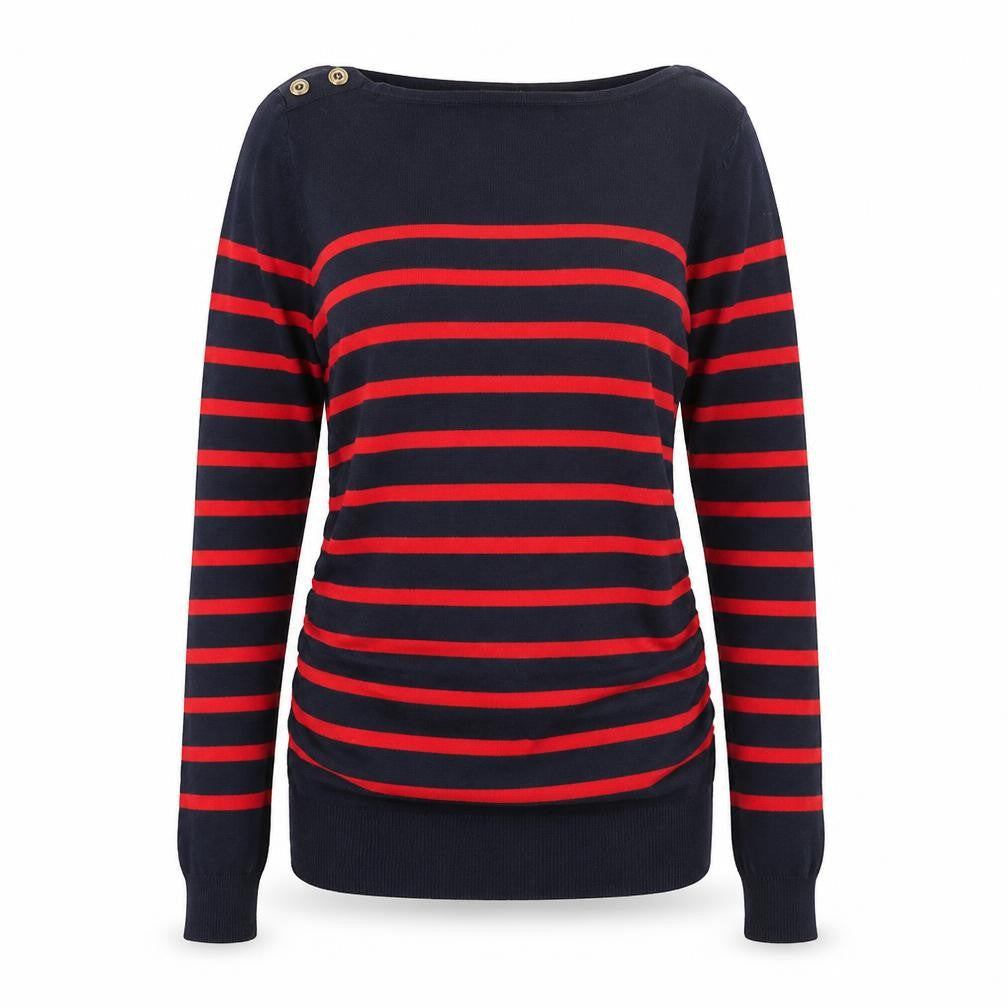 H&M Womens Blue Striped  Tunic Blouse Size S