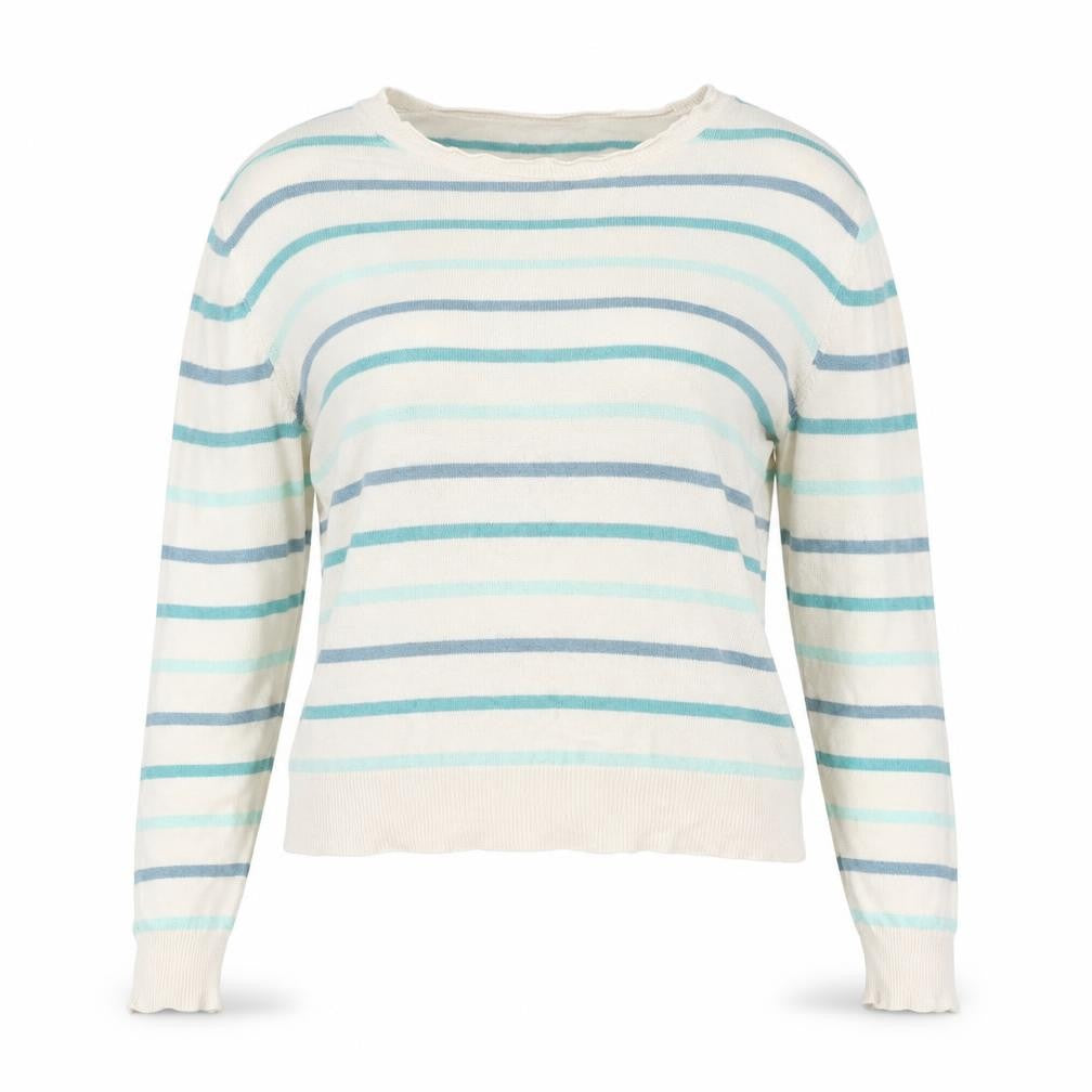 Marks & Spencer Womens Beige Striped  Pullover Jumper Size 14