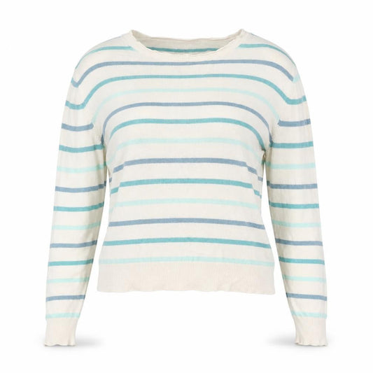 Marks & Spencer Womens Beige Striped  Pullover Jumper Size 14