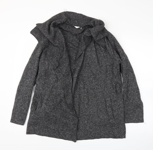 Preworn Womens Grey   Cardigan Jumper Size L  - Belt included