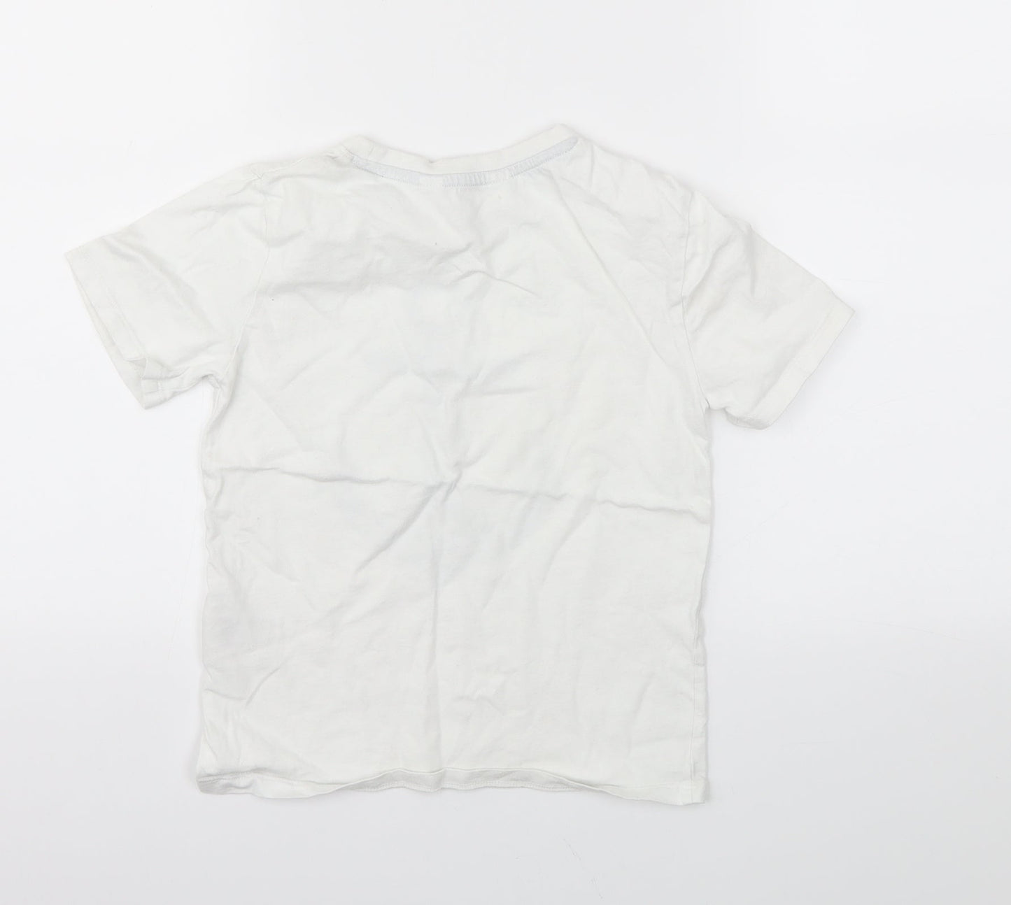 H&M Boys White   Basic T-Shirt Size 7-8 Years