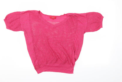 Preloved NEXT  Womens Pink   Basic T-Shirt Size 10 - Front