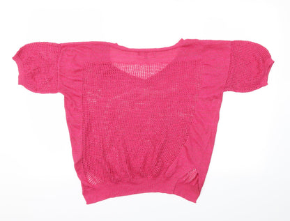 Preloved NEXT  Womens Pink   Basic T-Shirt Size 10 - Back