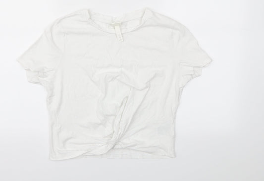 H&M Womens White   Basic T-Shirt Size M