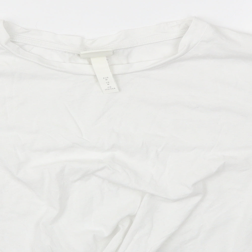 H&M Womens White   Basic T-Shirt Size M