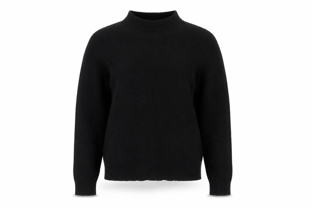Pieces Womens Black  Knit Pullover Jumper Size L