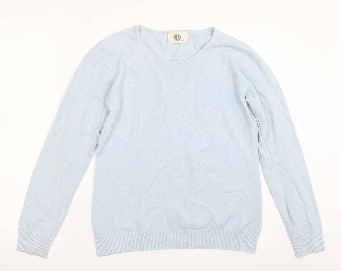 Rude Womens Blue  Knit Pullover Jumper Size M