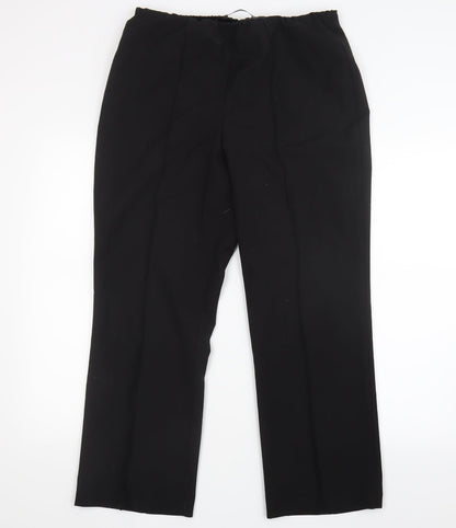 Preworn Womens Black   Trousers  Size 12 L26.5 in