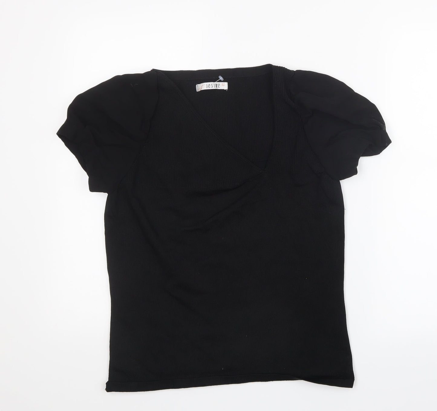 Jesire Womens Black   Basic T-Shirt Size L