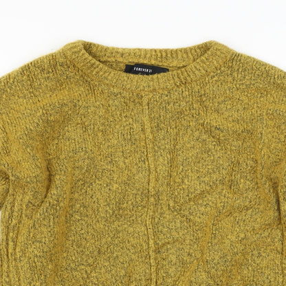 Preloved FOREVER 21 Womens Yellow   Pullover Jumper Size S - Detail