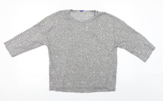 Zara Womens Grey   Pullover Jumper Size M