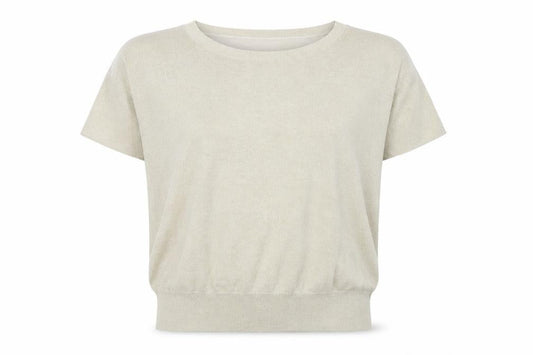 Pure Womens Beige   Basic T-Shirt Size 8