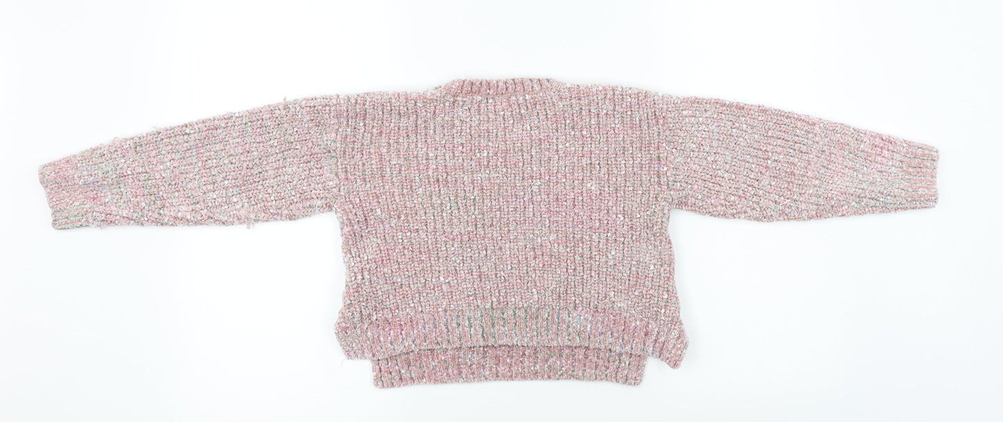 Matalan  Girls Pink   Pullover Jumper Size 11 Years