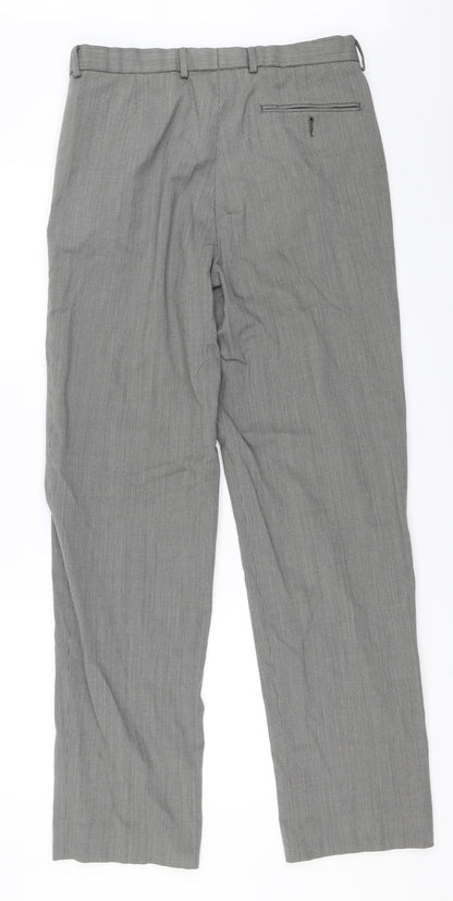 Preloved Marks and Spencer Mens Grey   Trousers  Size 32 in L33 in - Back