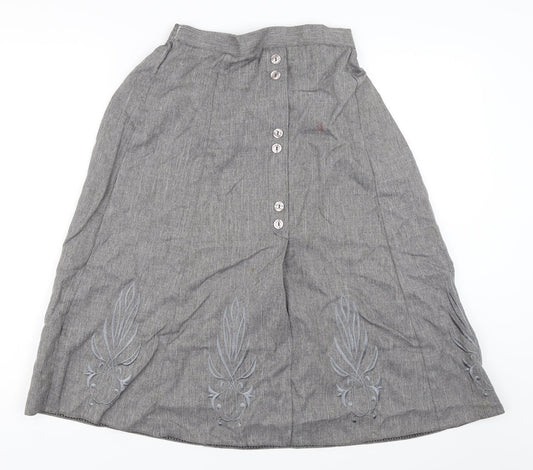 Preworn Womens Grey   Flare Skirt Size 12