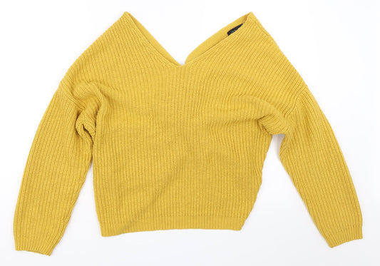 New Look Womens Yellow   Pullover Jumper Size M